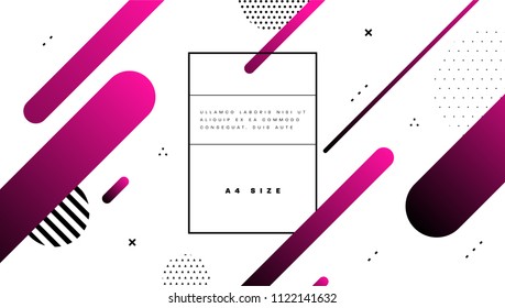 Abstract minimalistic background design with liquid dynamic fluid shapes. Vector illustration