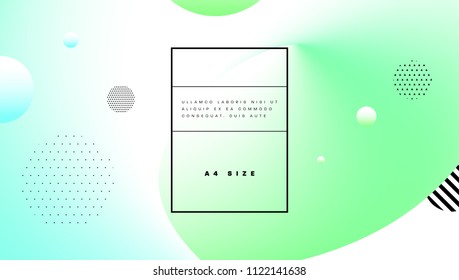 Abstract minimalistic background design with liquid dynamic fluid shapes. Vector illustration