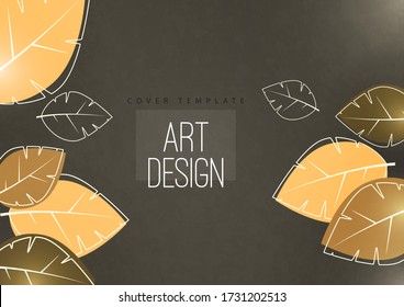 Resumen de fondo minimalista con hojas y espacio para el texto. Afiche publicitario, volante, portada o banner web. Plantilla para la venta de diseño, descuentos, eco. Ilustración vectorial.