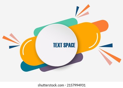 Abstract minimalistic background. vector banner mockup template business. Circle frame color border white space use for text advertising. 