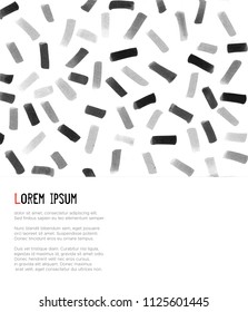 Abstract minimalistic black ink design template with place for your text.