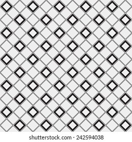 Abstract minimalistic black and white pattern rhombus