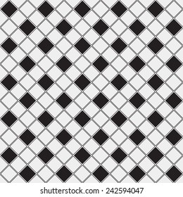 Abstract minimalistic black and white pattern rhombus