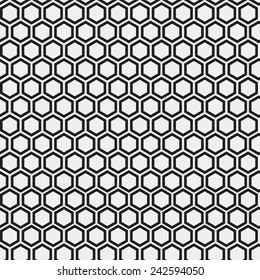 Abstract minimalistic black and white pattern hexagon
