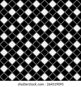 Abstract minimalistic black and white pattern, rhombus, monochrome, geometric