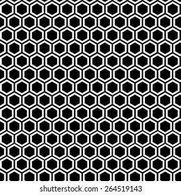 Abstract minimalistic black and white pattern hexagon, black and white, monochrome