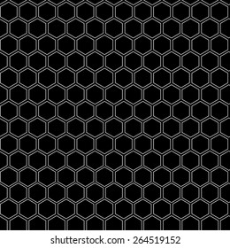 Abstract minimalistic black and white pattern hexagon, black and white, monochrome