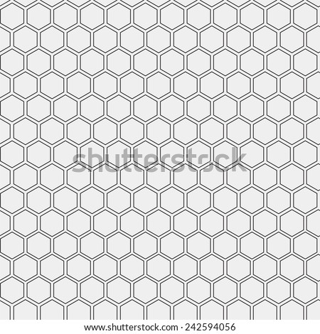 Abstract minimalistic black and white pattern hexagon