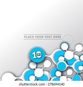 Abstract minimalistic circles concept background