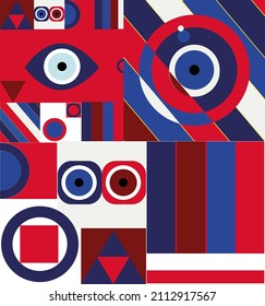Abstract minimalistic composition with geometric simple forms.