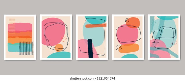 Abstract minimalistic cover geometric pattern background. Colorful design for flyer, brochure, poster, wall decoration.