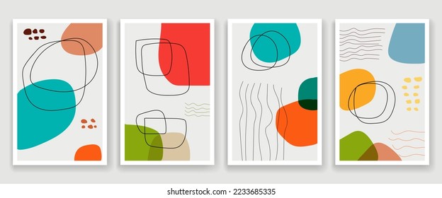 Resumen de fondo de patrón geométrico de cobertura minimalista. Diseño colorido para volantes, folletos, afiches y decoración de paredes.