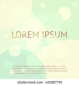 Abstract minimalistic design, creative background. Modern template. Geometric elements with different light colors. Vector illustration.