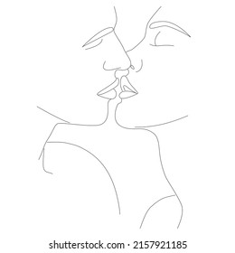 Abstract minimalistic female figures. Vector fashion illustration of a female face in one linear style. Art for posters, tattoos, logos, prints on T-shirts.