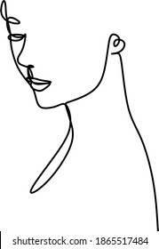 Resumen de imagen femenina minimalista. Ilustración vectorial del cuerpo femenino en un estilo lineal de moda. Bellas artes. Para afiches, tatuajes, logos de las tiendas de ropa interior