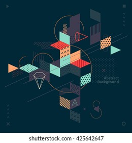 Abstract minimalistic flat background