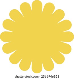 Abstract minimalistic geometric flower vector illustration