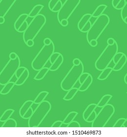Abstract minimalistic geometric pattern design in green. 