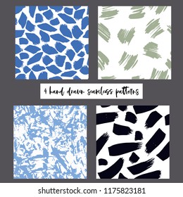 Abstract minimalistic hand drawn vector seamless pattern