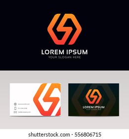 Abstract minimalistic lightning sign company icon logo symbol vector design