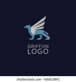 Abstract minimalistic logo of creature. Universal premium elegant creative symbol.