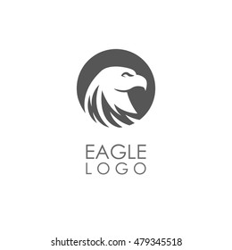 Abstract minimalistic logo of eagle. Universal premium elegant creative symbol.