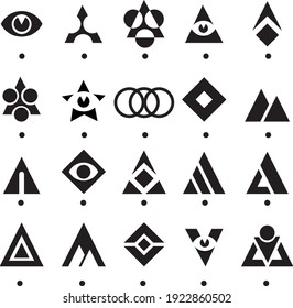 Resumen Conjunto de colecciones de iconos con logotipo mínimo 