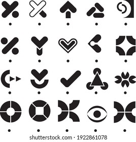 Abstract Minimalistic Logo Icon Collection Set 