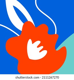 Abstract minimalistic modern floral background. Vector illustration.