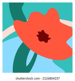 Resumen minimalista de fondo floral moderno. Diseño gráfico de moda para afiches, tarjetas e invitaciones. Ilustración vectorial.