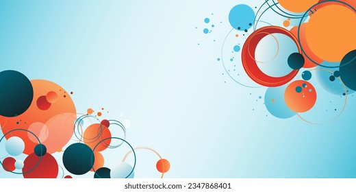 Resumen del diseño minimalista de la plantilla azul naranja. Gráfico de estilo contemporáneo. Ilustración vectorial para presentación, banner, portada, web, volante, tarjeta, afiche, fondo de pantalla, textura, diapositiva, medios sociales