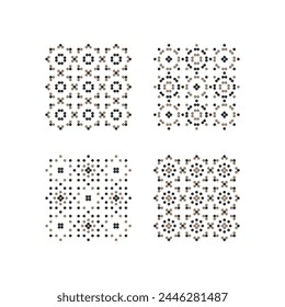 Abstract minimalistic pattern from black circles. Modern  linear element of style and graphic geometric figure.