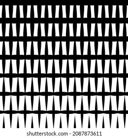 Abstract minimalistic seamless pattern with hand drawn short thick dashed lines. Vector minimal monochrome background design.