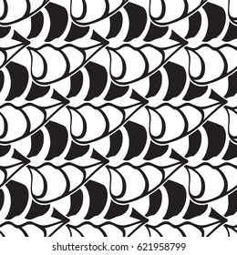 Abstract minimalistic seamless pattern with repeating geometric structure in monochrome simple style vector illustration