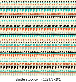 abstract minimalistic seamless pattern in tribal style