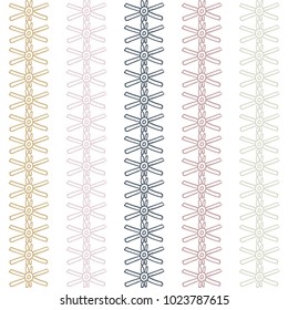 abstract minimalistic seamless pattern in tribal style