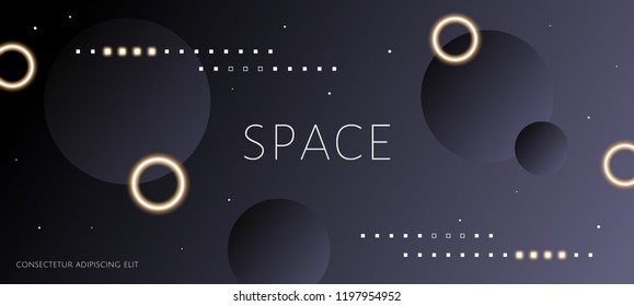 Abstract minimalistic space background. Vector template for banners and presentations. EPS 10 illustration.