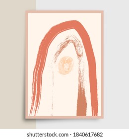 Resumen de tipografía minimalista con diseño de formas dibujadas a mano para afiches, volantes, portada de folletos u otros productos de impresión. Ilustración vectorial.