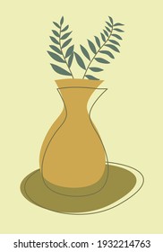 Resumen de ilustración de arte vector minimalista con elementos florales.