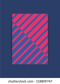 Abstract minimalistic vector flyer, card, banner, poster with geometrical shapes.