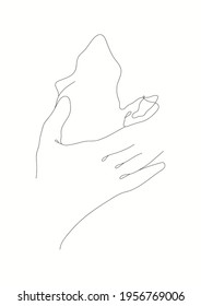 Abstract minimalistic vector illustration. A pair of lovers. Wall poster. Line art
