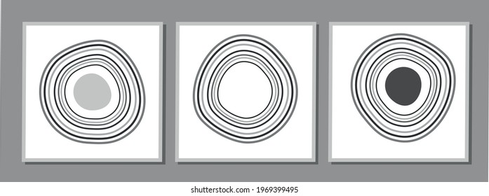 abstract minimalistic vector pattern in gray shades with stones