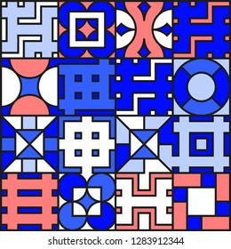 Abstract Minimalistic Vector Pattern in Modern Style