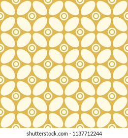 Abstract minimalistic vintage seamless pattern with connected repeating structure in kaleidoscope style vector illustration