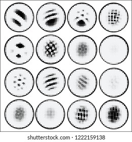 Abstract minimalistic world globe with dots. Halftone sphere isolated on white background, vector of shapes.