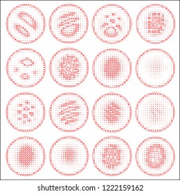 Abstract minimalistic world globe with dots. Halftone sphere isolated on white background, vector of shapes.