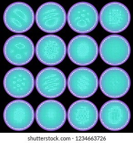 Abstract minimalistic world globe with dots. Halftone sphere isolated on white background, vector of shapes.