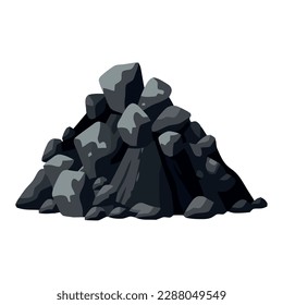 Abstract mining industry charcoal icon isolated