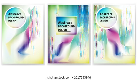 Abstract Minor design circles and stains violet and green and yellow