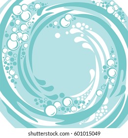 Abstract mint bubbles background. Water Splash . Vector Illustration